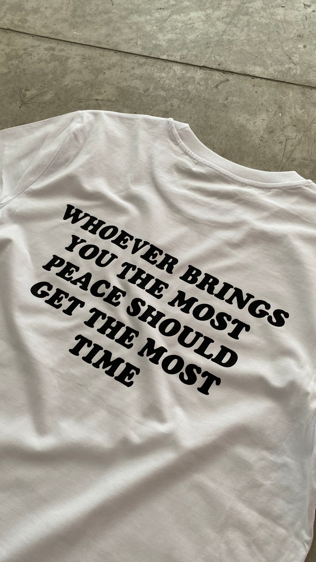 WHOEVER BRINGS YOU THE MOST PEACE